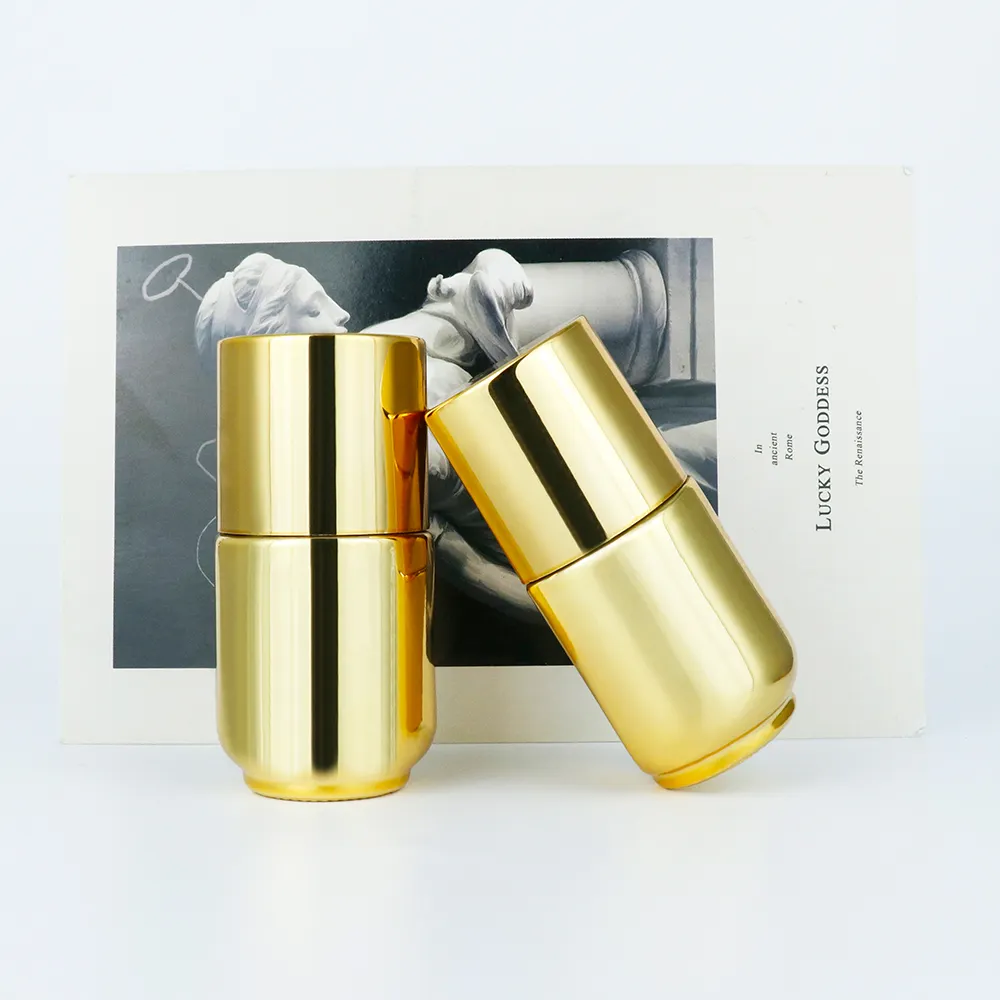 Heiß verkaufen 11ml Luxus runde Beschichtung Gold Silber UV Gel Politur Flasche mit Pinsel benutzer definierte Logo leere Nagel Glasflasche Lieferant