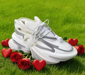 Zapatos de moda con suela gruesa y logotipo personalizado para hombre - zapatos deportivos casuales con suela gruesa estilo nave espacial, zapatos deportivos blancos - Product Image 4