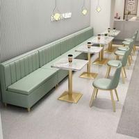 Ensemble moderne de table et chaises de bar à plateau en marbre - Mobilier en métal durable pour bar à domicile, hôtel et café-lounge