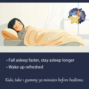 Gomitas de Melatonina para Niños, Venta Caliente OEM/ODM, Melatonina Infantil para un Sueño Reparador, 90 Gomitas con Sabor a Frambuesa - Product Image 3
