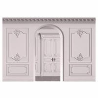 Panneau mural en velours crème texturé, motif en relief 3D, pour salon, chambre à coucher, décoration d'hôtel