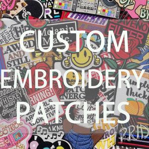 Flower Low MOQ Personalized Wholesale Embroidery Custom Adhesive Iron-On Patches Heat Transfer Badges for <b>Clothes</b> Hats & Bags - Product Image 3