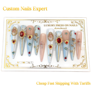 เล็บ<span class=keywords><strong>ปลอม</strong></span>แบบใหม่ ดีไซน์ 3 มิติ ใช้ซ้ำได้ ทำมือ หรูหรา กดติดง่าย ยาว นุ่ม เจลหนา อะคริลิค  <span class=keywords><strong>ส</strong></span>ำหรับขาย<span class=keywords><strong>ส</strong></span>่ง - Product Image 1