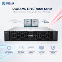 Serveur Dell PowerEdge R7725 2U à configuration personnalisée, double processeur AMD EPYC 9005 CTO, serveur de stockage à mémoire flexible