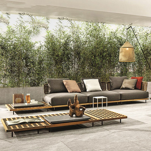 Estilo español fuera charlando conjunto de <span class=keywords><strong>muebles</strong></span> al aire libre de polietileno de mimbre modernos sofás de esquina - Product Image 3