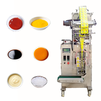 Machine d'emballage verticale entièrement automatique pour liquides, idéale pour la sauce tomate, la mayonnaise, la sauce au fromage, les bâtonnets de nourriture pour chats