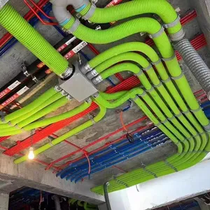 Tubo de ventilação personalizado PE Verde para Villa, 110 mm, tubos de plástico corrugados para ventilação de paredes duplas