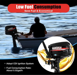 משלוח מהיר hangkai 4 משיכות בנזין מנוע עליון 6.5hp ידנית מנוע עם מיכל שמן 12l חיצוני לסירה - Product Image 3