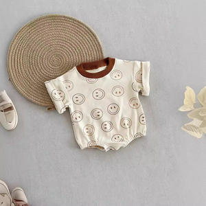 Nouveau-né bébé vêtements pur coton imprimé été respirant bébé une pièce triangle bébé barboteuse ramper vêtements - Product Image 4