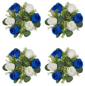 Venta al por mayor de flores artificiales peonía Rosa vela centros de mesa rosas de seda para mesa Primavera Verano corona puerta delantera bodas fiesta - Product Image 4