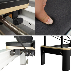 Reformer de <span class=keywords><strong>Pilates</strong></span> Commercial Portable Multifonctionnel en Alliage d'Aluminium Blanc et Noir, Durable, Écologique et Sain pour Studio et <span class=keywords><strong>Gym</strong></span> - Product Image 6