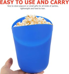 Mayorista: Máquina de Palomitas de Maíz de Silicona Plegable Ecológica para Microondas, Personalizable, con Tapa, para Fiestas, Diseño Contemporáneo - Product Image 3