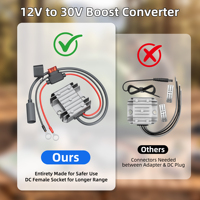 Convertisseur élévateur de tension DC 10V 28V vers 30V 3.5A pour alimentation de batterie Starlink Mini avec prise femelle étanche et protection par fusible