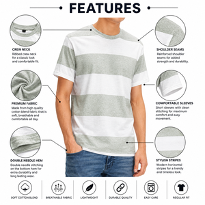 <b>Men's</b> Regular Fit Cotton <b>T</b>-<b>Shirt</b> O-Neck Short Sleeve Solid Color Casual Jersey Knitted Gray <b>Navy</b> <b>Blue</b> 100%Cotton - Product Image 5