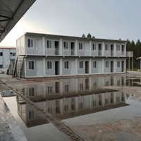 Maisons conteneurs portables à deux étages de haute qualité, 20 pieds, 40 pieds, maisons modulaires préfabriquées, design moderne, hôtel, école