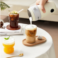 Mousseur à lait électrique pour usage personnel, chauffage et agitation automatiques, en acier inoxydable, mousseur à café.