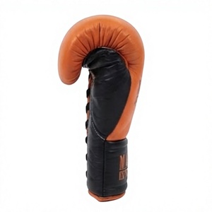 Guantes de Boxeo de Cuero Genuino, Guantes de Entrenamiento de Dedos Completos, Correa de Muñeca Ajustable, Equipo para Combates - Product Image 4
