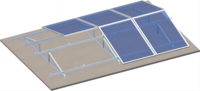 Support d'énergie solaire de haute qualité supports de toit plat panneau solaire plaque lestée système de montage solaire supports champ ouvert