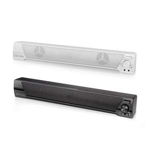 Soundbar USB panggangan logam berkabel dengan unit ganda 5W * 2 <span class=keywords><strong>Output</strong></span> mikrofon tanam & desain ramping untuk penggunaan meja kantor/game - Product Image 1