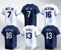 Maillot de baseball pour homme personnalisé de qualité supérieure, 7 Witt Jr., 16 Jackson, 14 Caglianone, 13 Salvador Perez, cousu