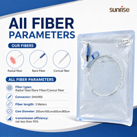 Fibre laser Endolifting avec connecteur SMA905, longueur 3M, compatible avec les appareils laser 980nm 1470nm, fibre radiale