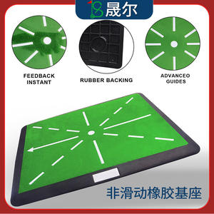 แผ่นรองตีกอล์ฟแบบหนา สำหรับฝึกซ้อมในร่มและกลางแจ้ง พร้อมเส้นแสดงเส้นทางการตีสีขาว - Product Image 5