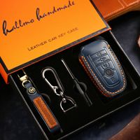 Étui de clé de voiture en cuir véritable de luxe de haute qualité pour la nouvelle Ford F-150 Explorer avec cinq télécommandes intelligentes différentes