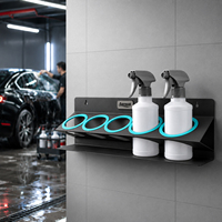Nouveau support mural amélioré en métal pour flacons de pulvérisation et de présentation de composés de detailing automobile