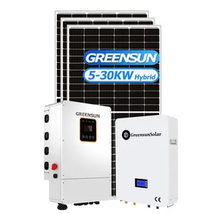 Kit sistema solare completo 5kw 10kw 15kw 30kw 50kw 20kw sistema generatore portatile ibrido a energia solare con batteria al litio