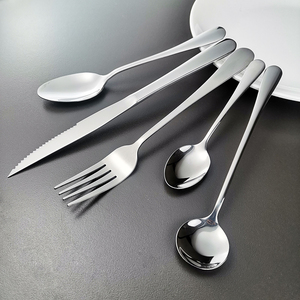 Vendita calda 304 in acciaio inox posate coltello forchetta cucchiaio da Dessert cucchiaio cucina ristorante Set di posate - Product Image 1