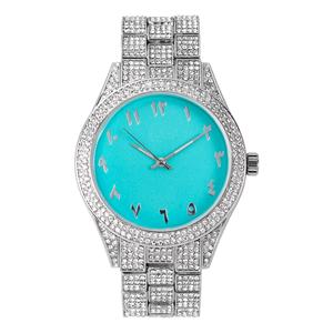 Elegante reloj de diamantes para mujer con esfera de cristal Aspecto de lujo y correa ajustable delgada a precios asequibles - Product Image 4