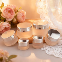 Vente chaude 1oz 2oz 8oz 100ml vide givré clair crème pour le visage baume à lèvres pot en verre conteneur avec couvercle pour cosmétique