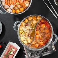 Nouvel Arrivage – Marmite à Soupe Professionnelle en Acier Inoxydable 316, Grande Capacité, Double Saveur, Compatible Gaz, avec Couvercle en Verre