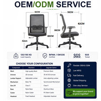 Chaise de bureau exécutive ergonomique haut de gamme à dossier haut en maille, pivotante et réglable, avec appui-tête pour le bureau à domicile