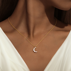 Collar Elegante con Colgante de Ópalo Luna 925, Zirconia Irregular de Alta Calidad - Product Image 2