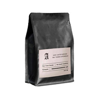 Sachet de café personnalisé en Mylar à fond carré 250G 500G 1Kg, emballage plastique refermable avec valve, qualité alimentaire pour les aliments