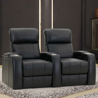 Luxe Home Cinéma Chaise Inclinable Électrique Style Moderne Siège En Cuir Véritable Théâtre Canapé Inclinable