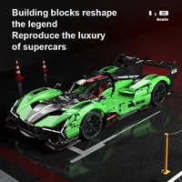 Voiture de course SC65 à l'échelle 1:8, modèle de voiture de sport simulé, jouet de construction assemblé, ensemble de blocs de construction éducatifs, unisexe