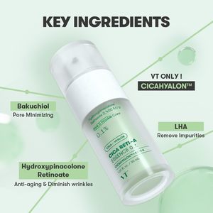 VT Cica Reti-A 0.1 Siero Viso Anti-Età per Donne 30ml - Product Image 2