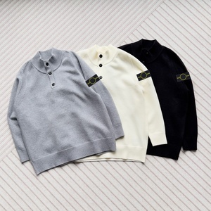 Vente en gros et dropshipping : Sweat à capuche sport d'automne 100% Coton, gris, classique, tendance, décontracté, avec boutons en pierre de luxe, style vintage Island - Product Image 1