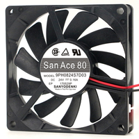 SANYO 9PH0824S7D03 DC24V 0.16A 80*80*15MM 8015 8CM Kipas Pendingin Aksial Bantalan Bola Ganda Baru Asli