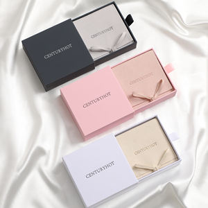 Boîte et Pochette 9x9 Emballage pour Collier Boîte à Bijoux avec Logo Sac à Bijoux en Microfibre Pochette Tiroir pour Bracelet Collier Boucle d'Oreille - Product Image 6