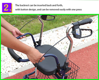 Personnes âgées pliant panier d'achat portable personnes âgées chariots petit chariot pour acheter des légumes à quatre roues marcheurs