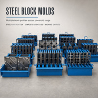 Petite machine semi-automatique de fabrication de blocs de béton 4-35A, type trémie, avec convoyeur à bande pour démarrage rapide