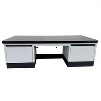 Table de laboratoire en acier haute température, design contemporain, pour écoles et hôpitaux, avec plan de travail en résine époxy, capacité de charge super robuste 3