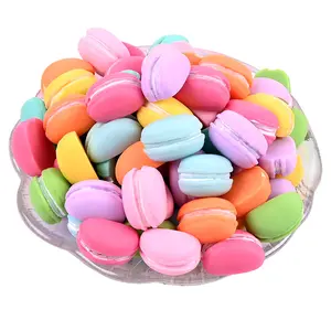 2024 10pcs/bag Colorful Macarons Charms Sweets Scrapbooking Diy Resin Crafts Making Flatback Resin Cabochons Ornament