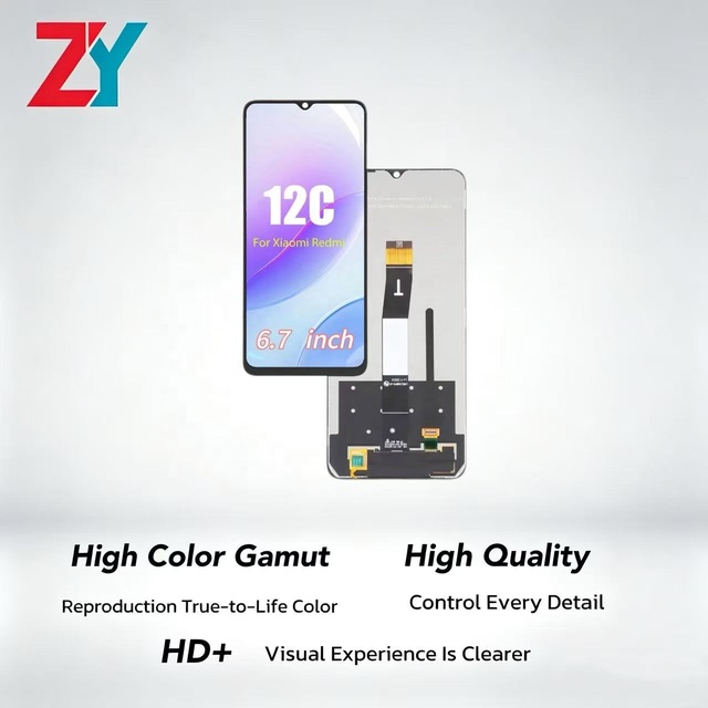 Mobile Phone LCD for Redmi 12c & Poco C55 6.7" Touchscreen Replacement with HD+ High Luminance and 1 Year Warranty