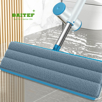 OEM ODM Balai serpillère plat rotatif à 360° en acier inoxydable, grande tête de serpillère, balai à poussière en microfibre, détachable, grande capacité, facile à nettoyer