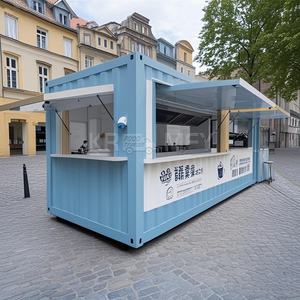 Nouveau design à prix bas : Café conteneur préfabriqué mobile et extensible en panneaux sandwich d'acier, entièrement équipé, 20 pieds, livraison incluse - Product Image 3