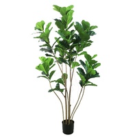Ficus Lyrata artificiel de 150 cm avec pot, ensemble de décoration complet en pot pour le bureau et le salon, verdure instantanée